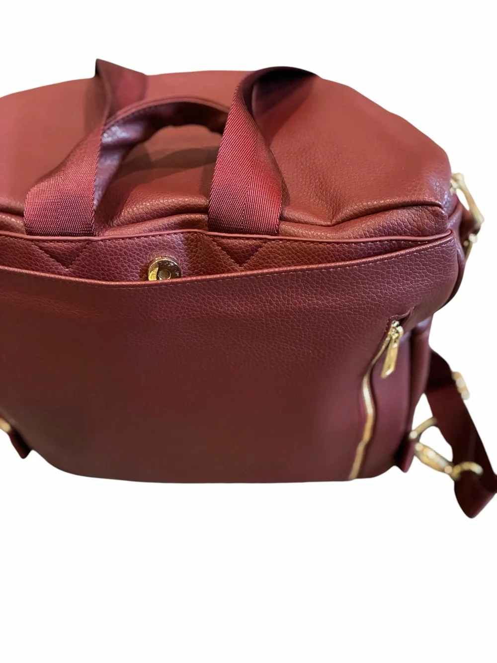 Fawn Design Burgundy Leather Crossbody Bag